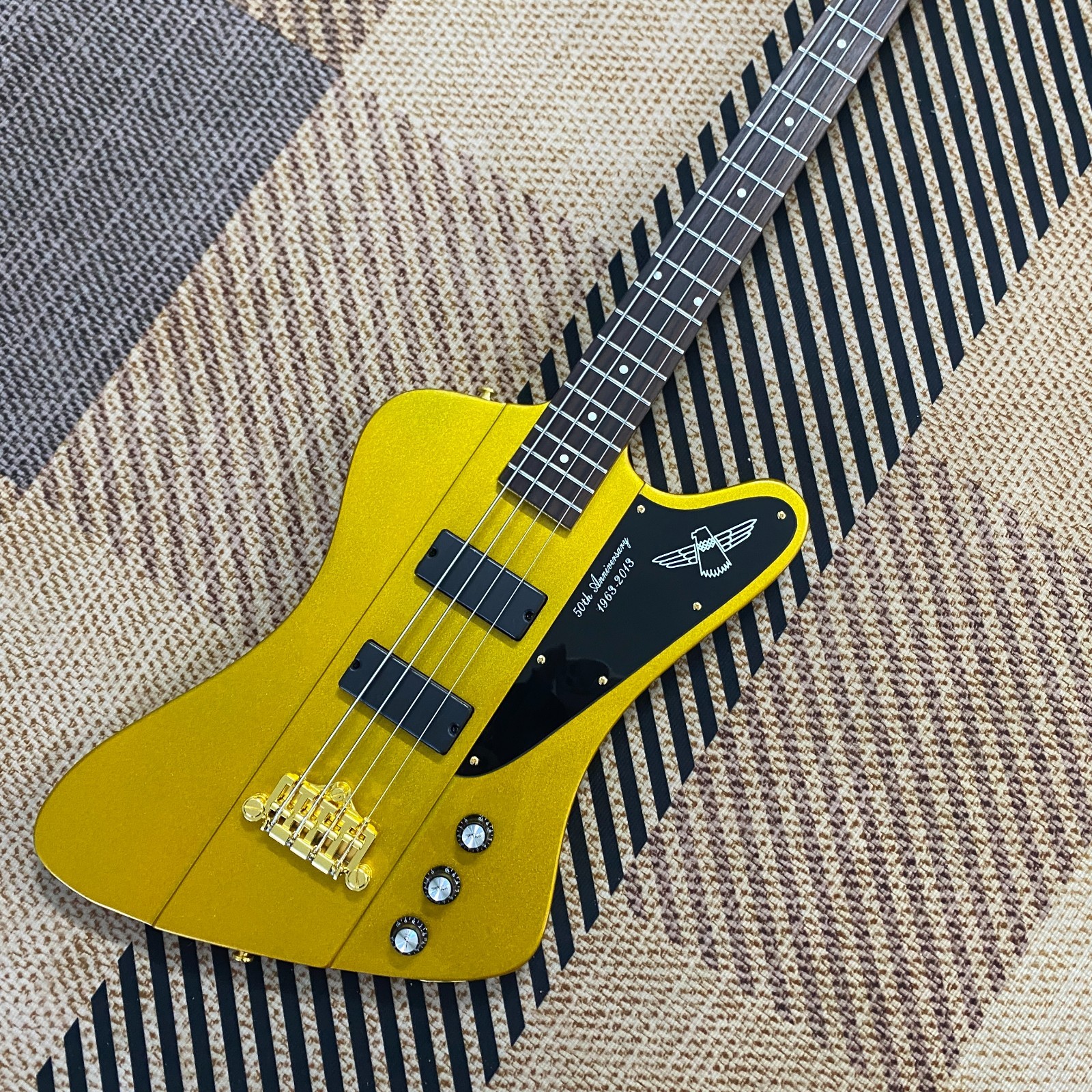 Bass Guitar Gold Mahogany Body 4String New Product