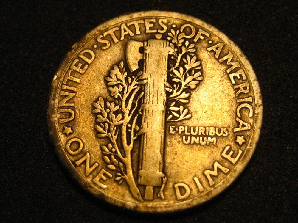 1920-P 90 % Silver Mercury Head Dime