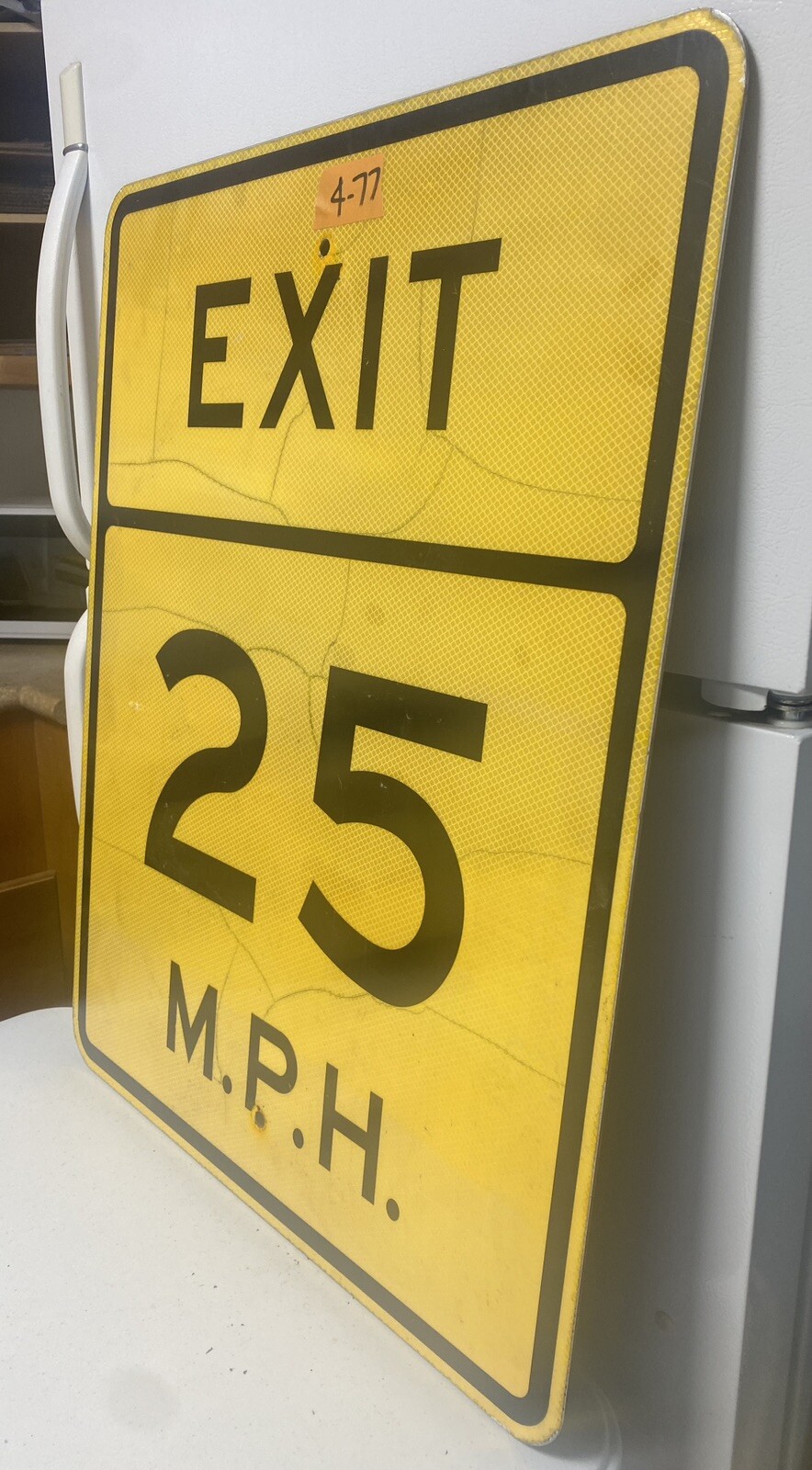 Road Traffic Street Sign Authentic Real Retired 25 mph Exit 30"X 24" 4-77