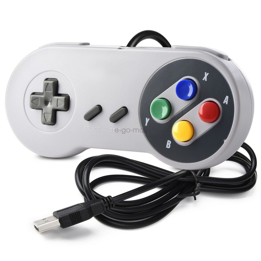 2 Pack Retro Super Nintendo SNES USB Controller for Windows PC Mac Raspberry Pi
