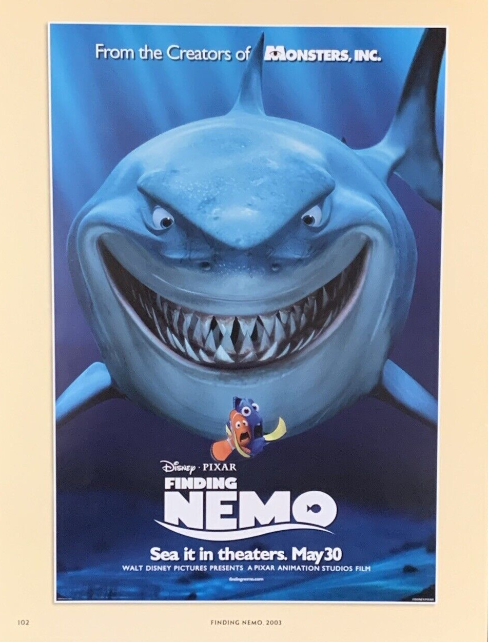 Finding Nemo Movie Poster 2003 Walt Disney PIXAR Pictures #0062