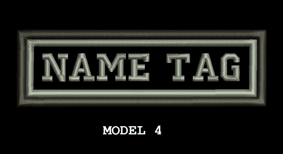 Custom Embroidered 4"x1" Name Patch Motorcycle Biker Iron on/sew on two frames