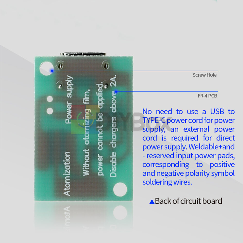 DIY Type-C Ultrasonic Mist Maker Atomizing Module Humidifier With Atomizer Sheet