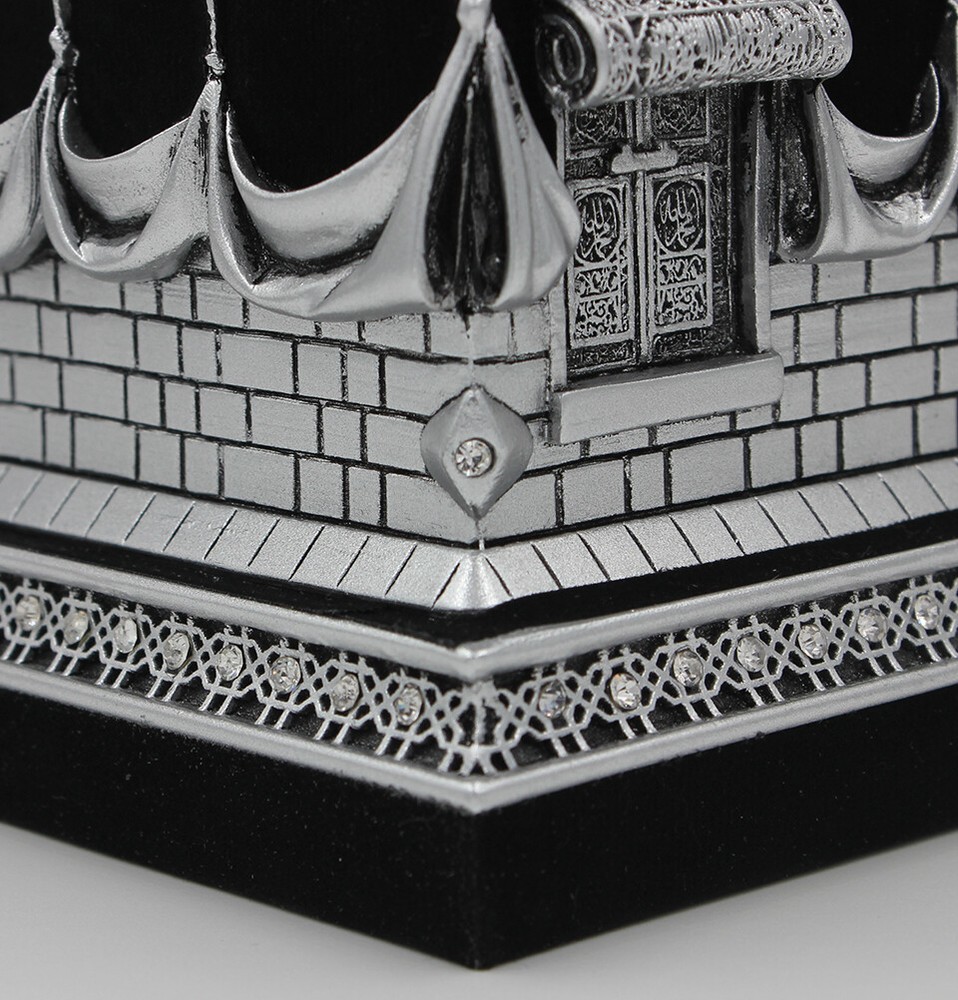 Islamic Table Decor Kaba Replica Muslim Gift Silver & Black