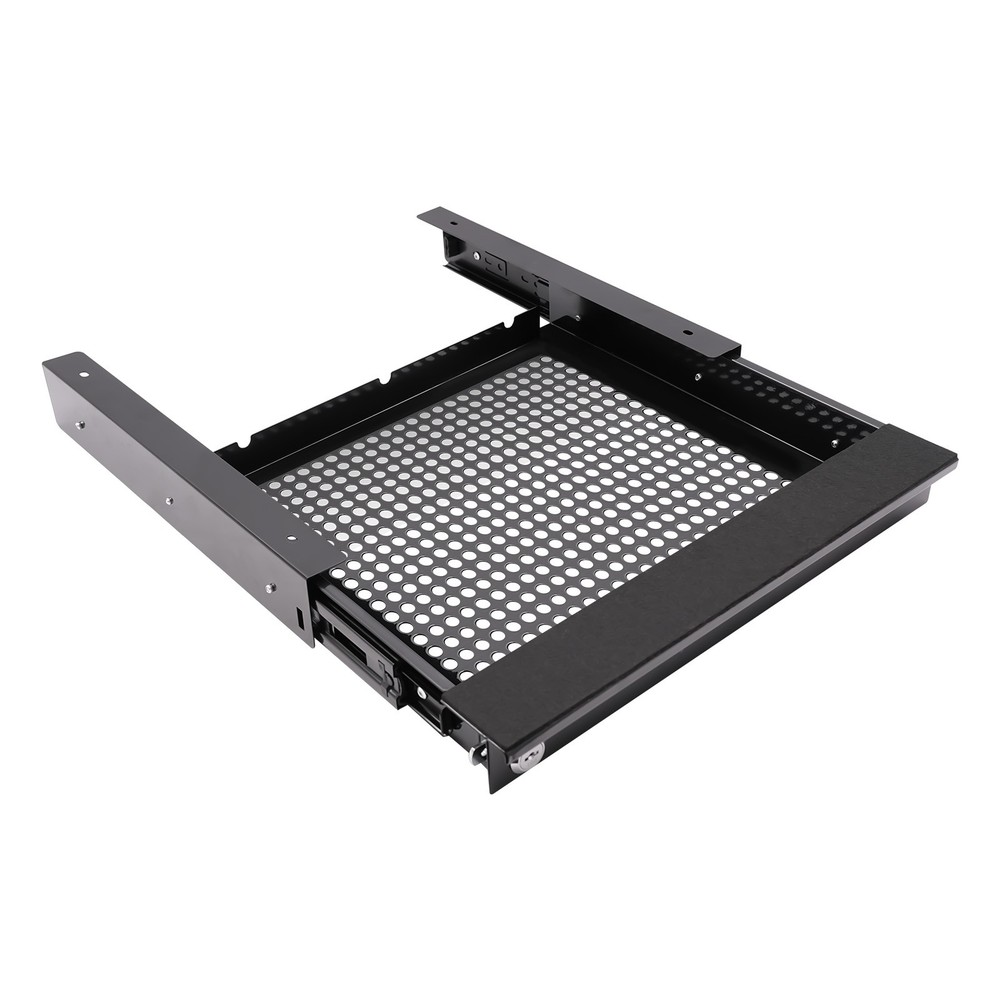 Locking Under Table Drawer Sliding Under Desk Hidden Storage Organizer Black