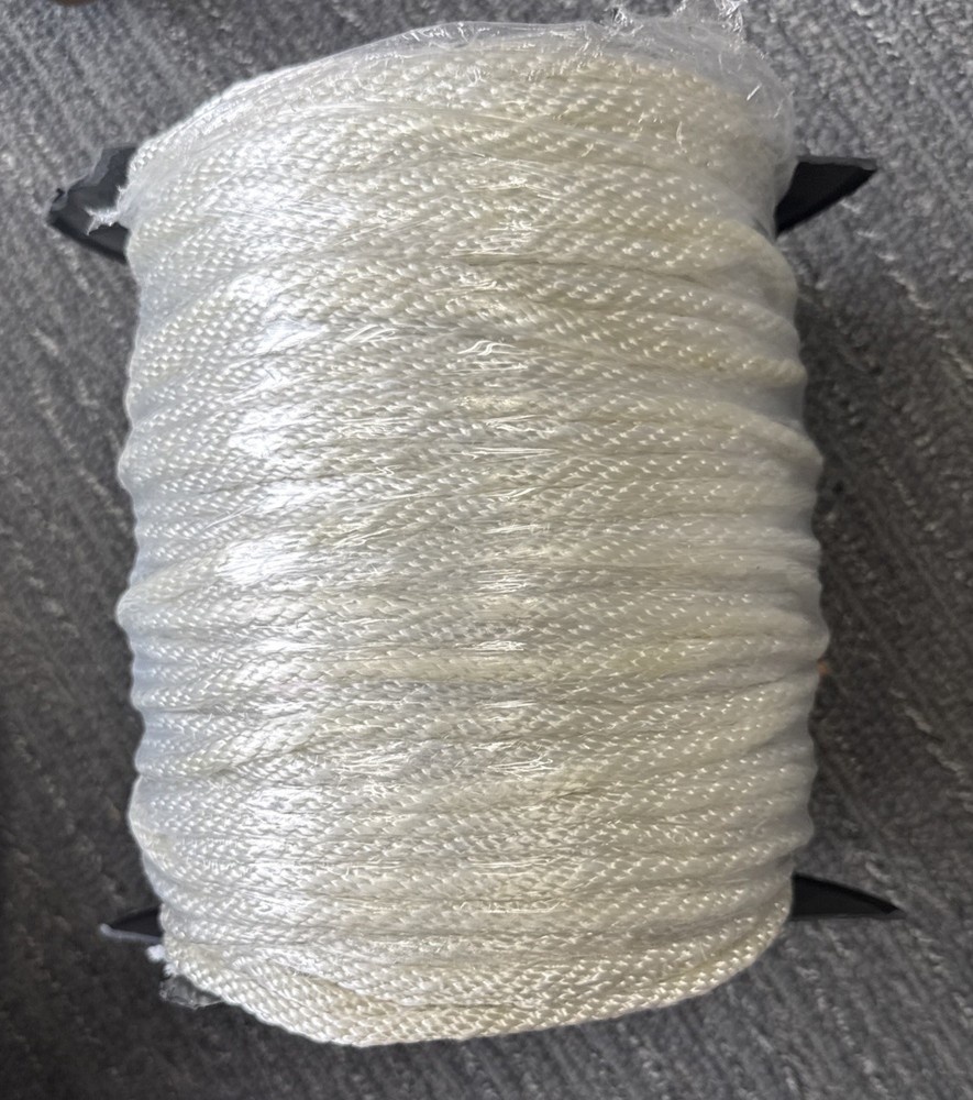 12U275 Solid Braid Nylon All Purpose Utility Rope 1/4" x 500 ft, Nylon/Polyster