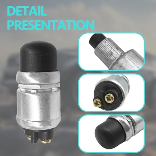 12V 50A Engine Start Push Button, Waterproof Horn Button Momentary Start
