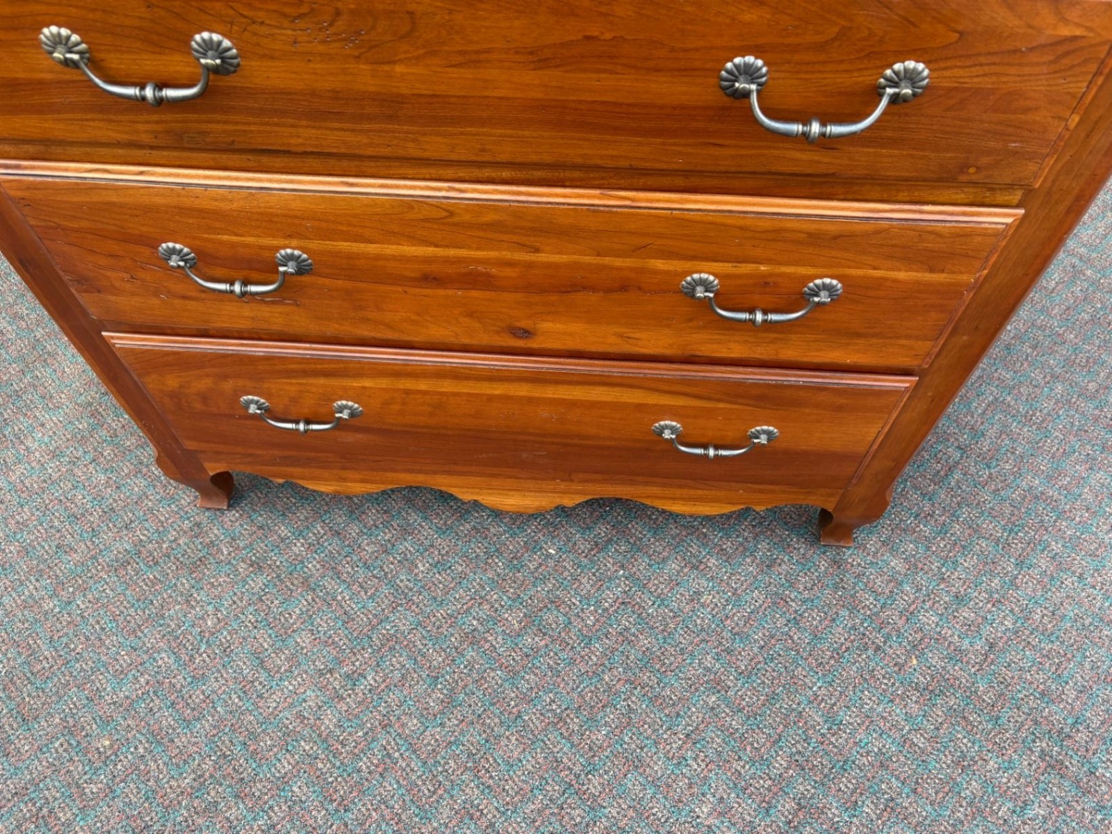 67581 Ethan Allen MAISON Cherry High Chest Dresser with Elegant Hardware