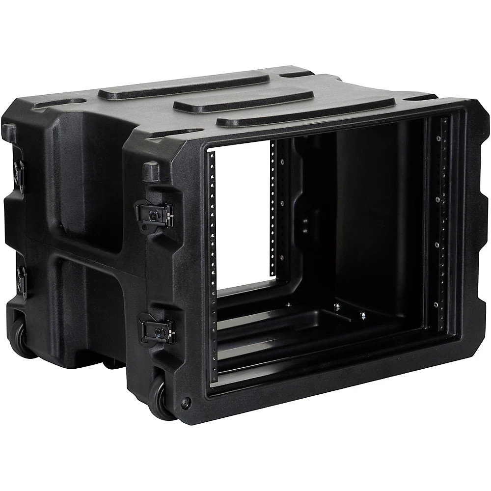 Gator G-Pro Roto Mold Rolling Rack Case Black 8 Space LN
