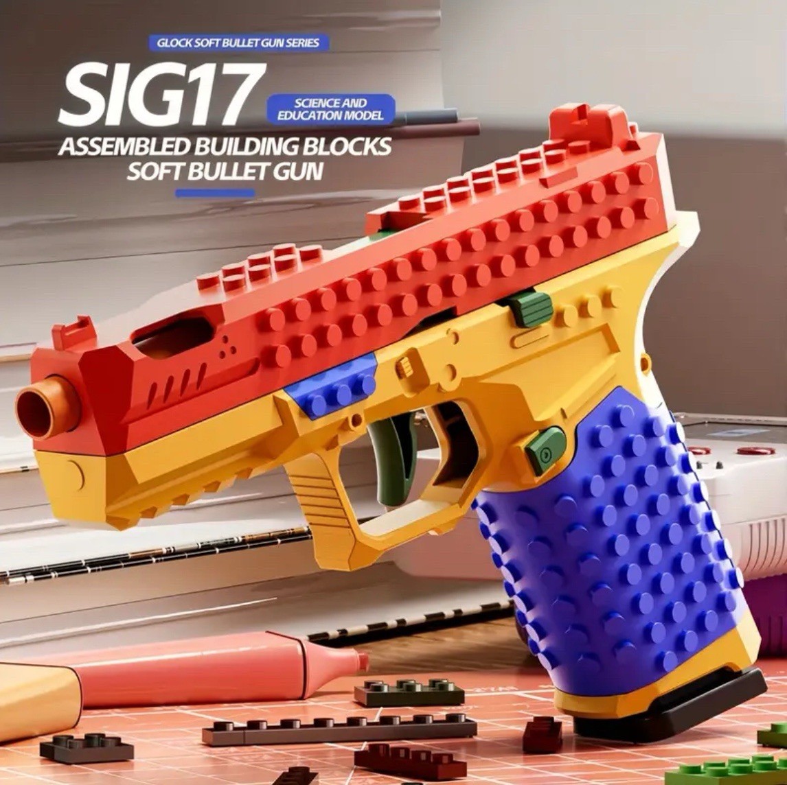SIG17 Block Gun Building Set —  Building Block Shooting Toy 🔫 Christmas Gift 🎁