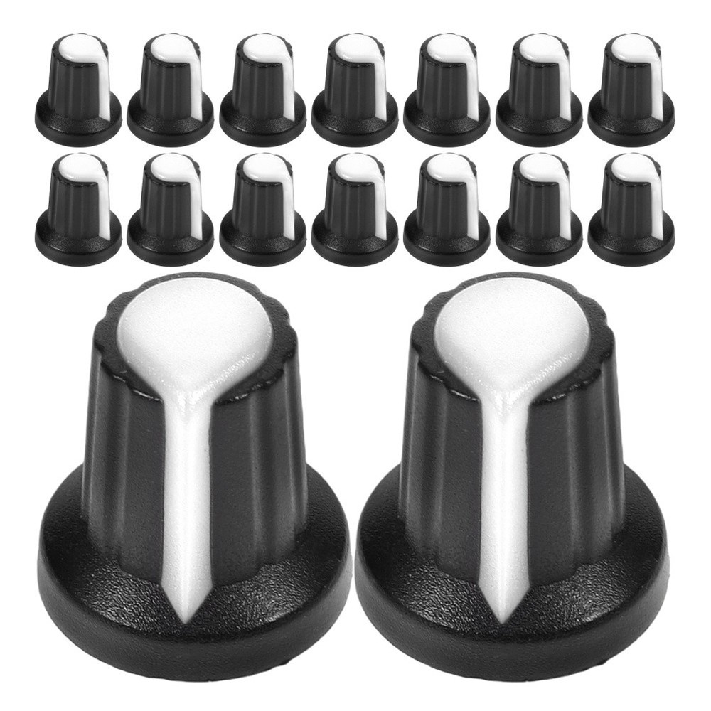 20 Pcs Rotary Volume Control Knob Instrument Knobs Potentiometer Plastic