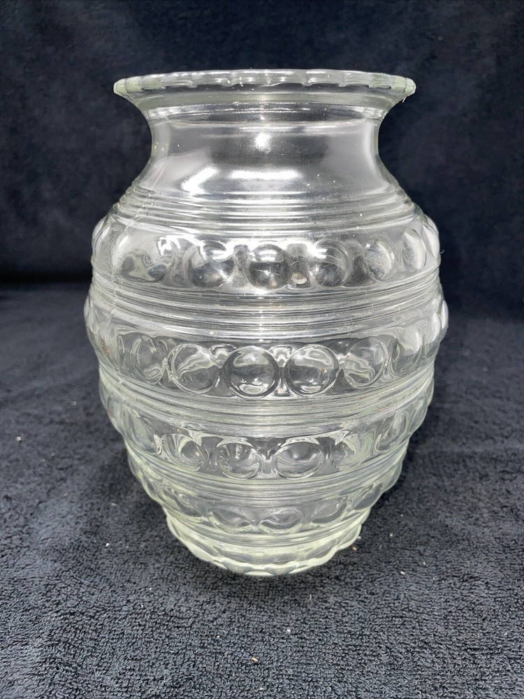 Ring And Bubble 8 Inch Clear Vase