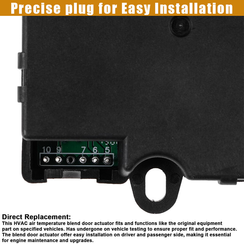 2PCS HVAC Heater Air Blend Door Actuator for Chevy Silverado GMC Sierra 604-106