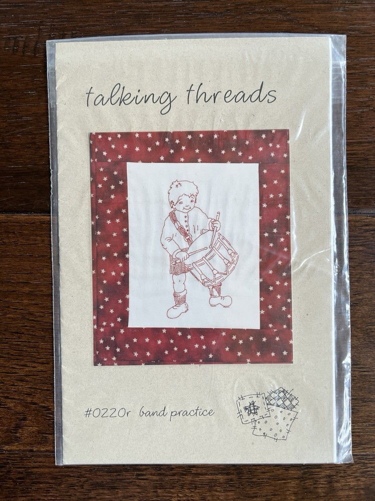 Talking Threads #0220r Band Practice Redwork Embroidery Pattern VTG 2002