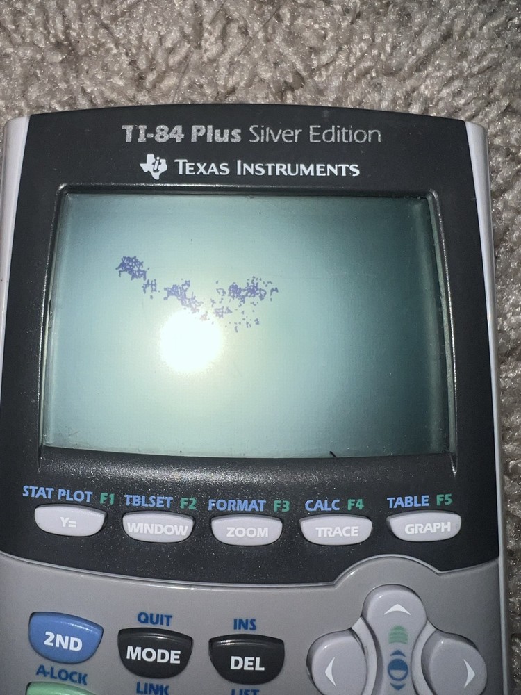 Texas Instruments TI-84 Plus Silver Edition Graphing Calculator Gray Dead Pixels