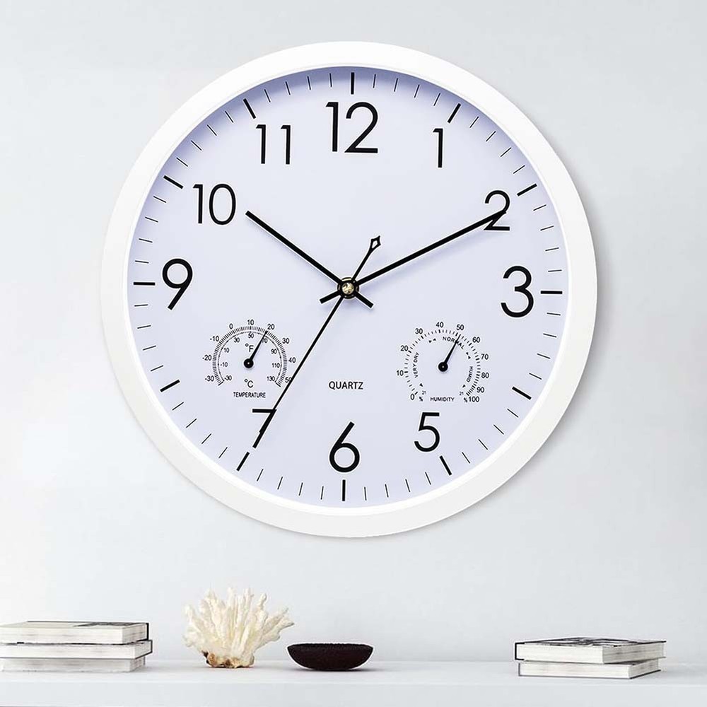 Hygrometer Home Decor Clock Integrated Thermometer Large Diameter Display