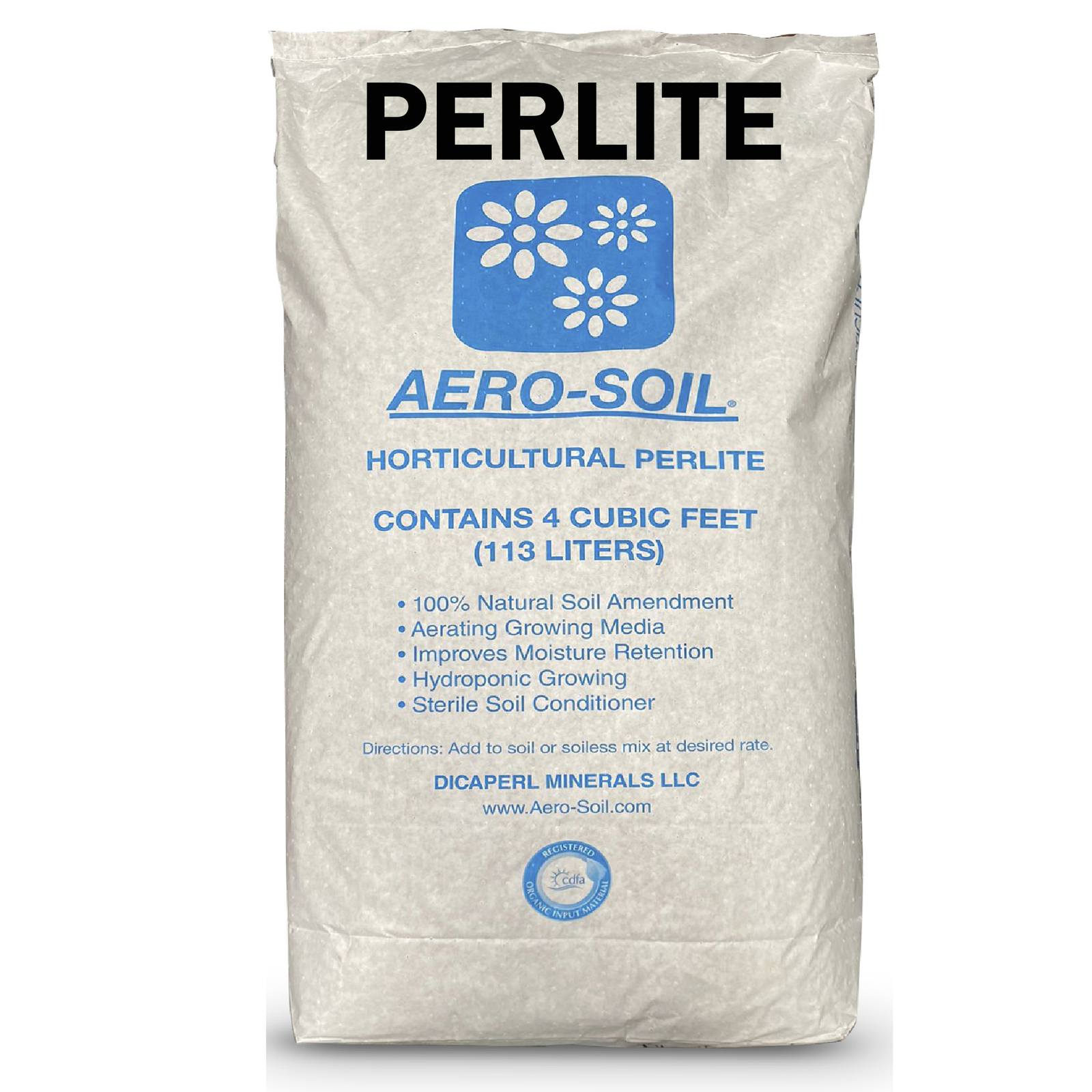 AeroSoil Perlite Horticultural Soil Additive – Seed Starter - Coarse 4 CF