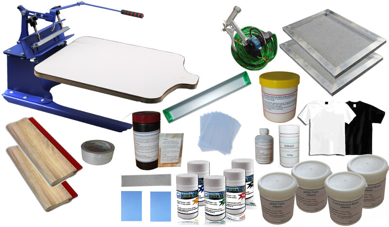 Screen Press Kit Small Screen Printing Kit Monochrome Silk Screen Printer Set