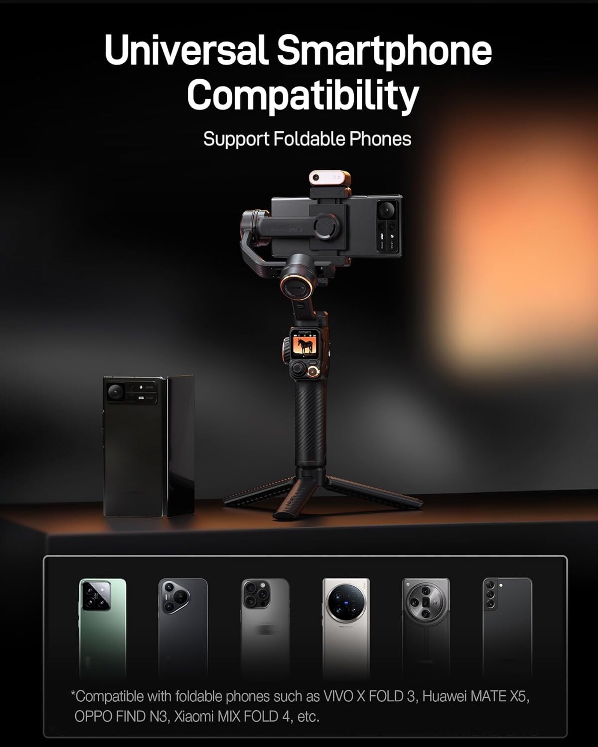 hohem iSteady M7 Gimbal Stabilizer for iPhone Phone Gimbal with AI Tracking