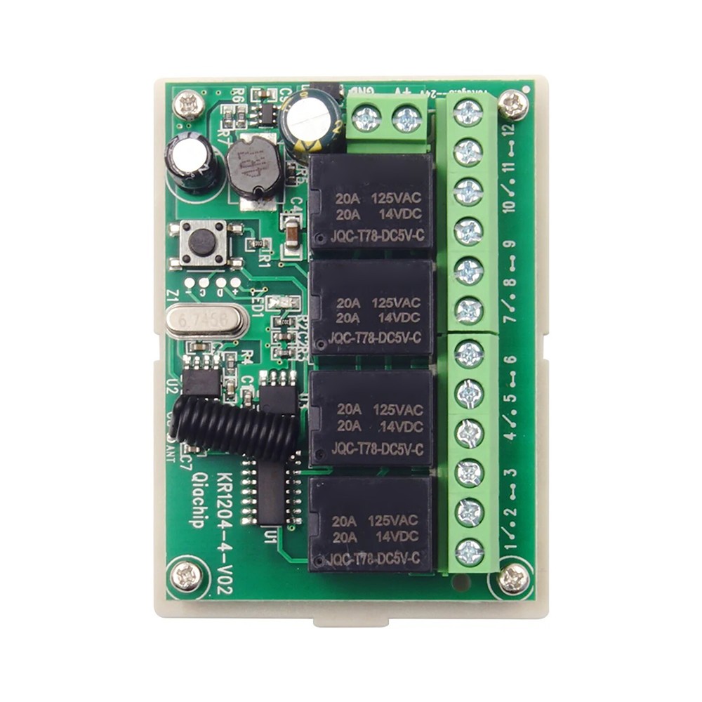 Brand New DC 4-Channel Wireless RF Remote Control Relay Switch With 2 Receiver