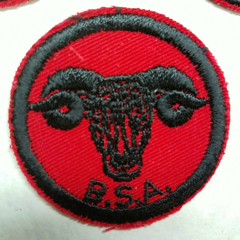 BSA Ram Head Black Bordered Patches 3-Pieces