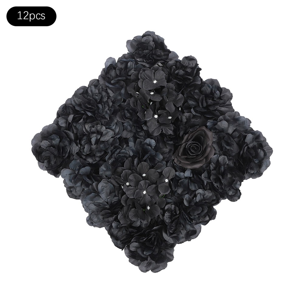 12 Pcs Flower Wall Panel, Artificial Flower Backdrop, Flower Panels For Backdrop