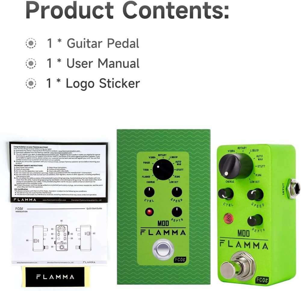 Durable Mini Modulation Pedal with 11 Essential Effects for Creative Sound