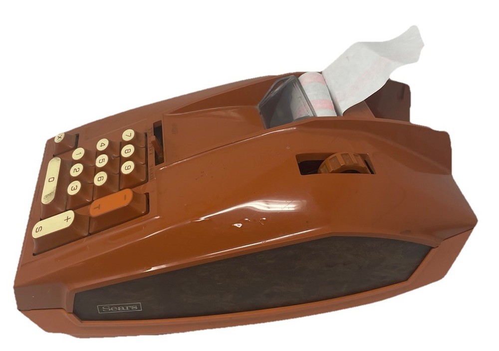 Vintage Sears Electric Adding Machine Brown Model 888.58801 Untested