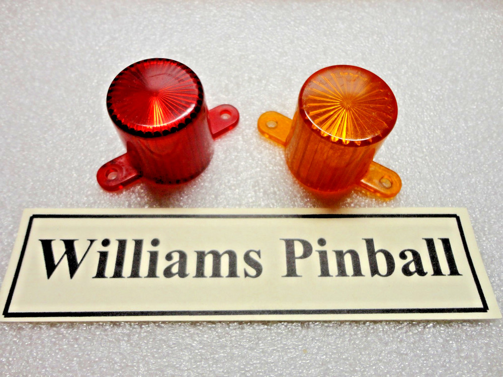 Williams Bally, Red & Orange Translucent Flasher Domes, X2, Cheap Ship!