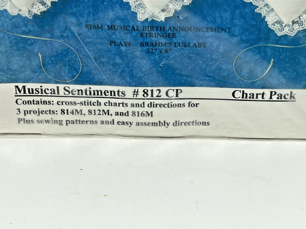 Sandi Phipps Musical Sentiments #812 CP - Chart Pack - 3 Projects -Birth/Wedding