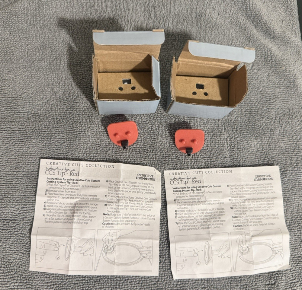 Creative Memories Creative Cuts Tip Red Blades (2)-Use w/ Custom Cutting System