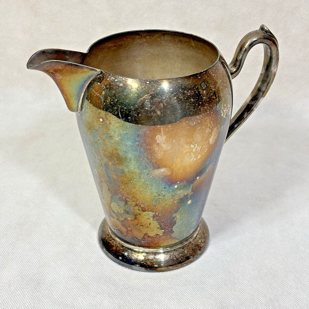 Vintage Academy Silver On Copper Pitcher #105