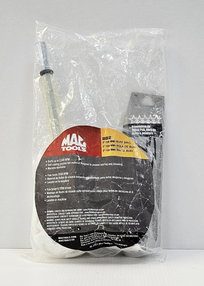 MAC Tools BB2 Two Inch Buff Ball with Flitz Polish