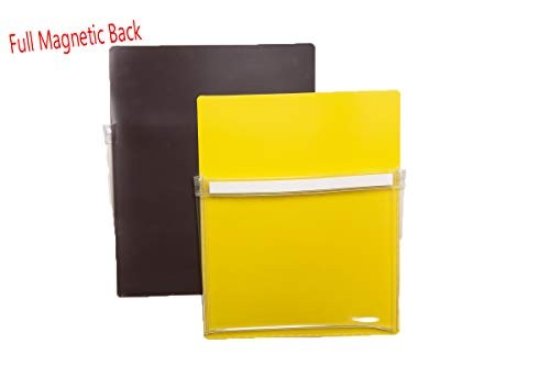 Kitchen 4 Pack Assorted Color Magnetic Pockets Durable Clear Label Holders