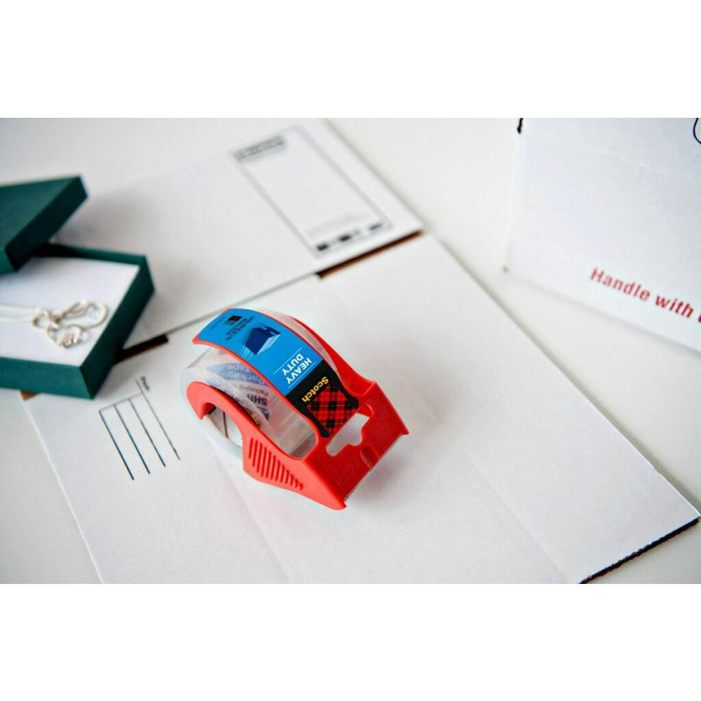 NEW Heavy Duty Shipping Packaging Tape 1.88 in x 22.2 yds with Dispenser Clear