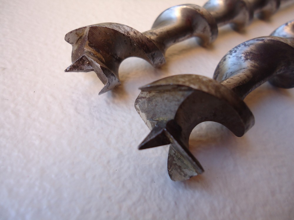 Vintage Used IRWIN #10 & #12 Auger Drill Bits