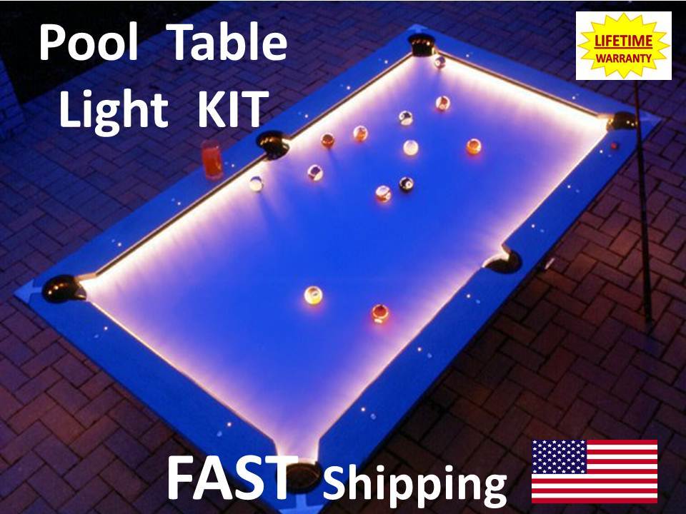 LED Pool & Billiard Table Lighting KIT - light your pool table Felt - new beer