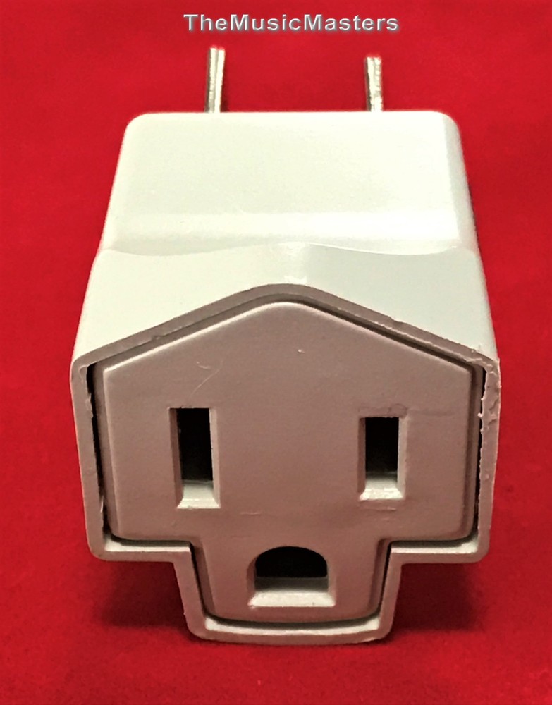 (2) Wall Plug Electrical Power GROUNDING ADAPTERS 3 Prong Socket to 2 Prong Plug