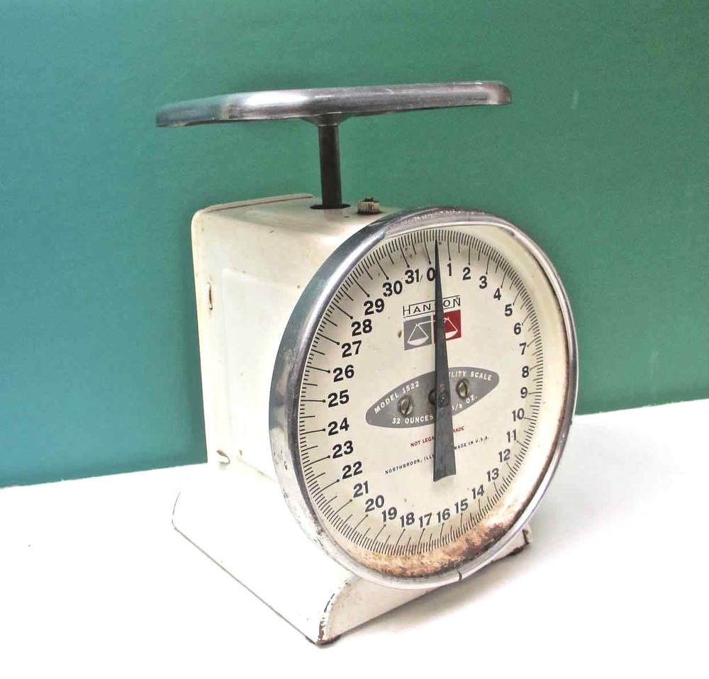 Vintage HANSON UTILITY SCALE Model 1522 Countertop Rustic Decor USA