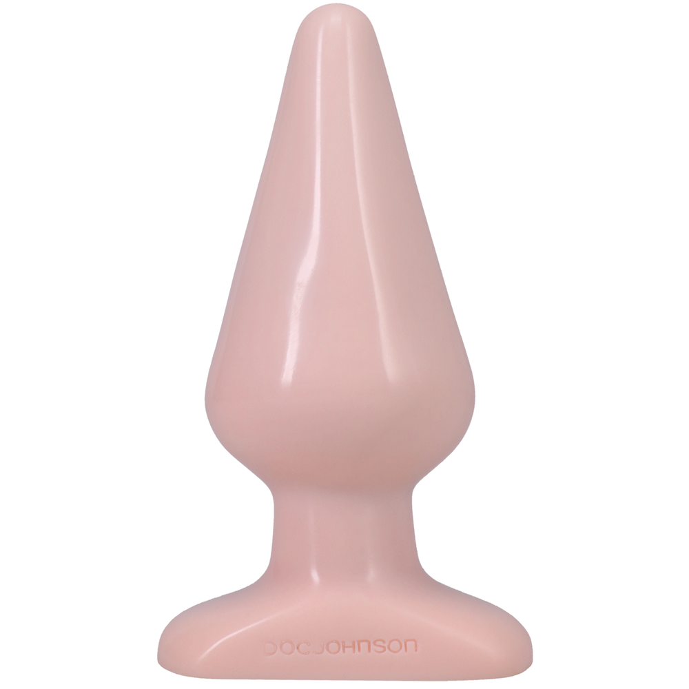 Doc Johnson Classic Butt Plug Smooth Large White - Tapered Anal Plug