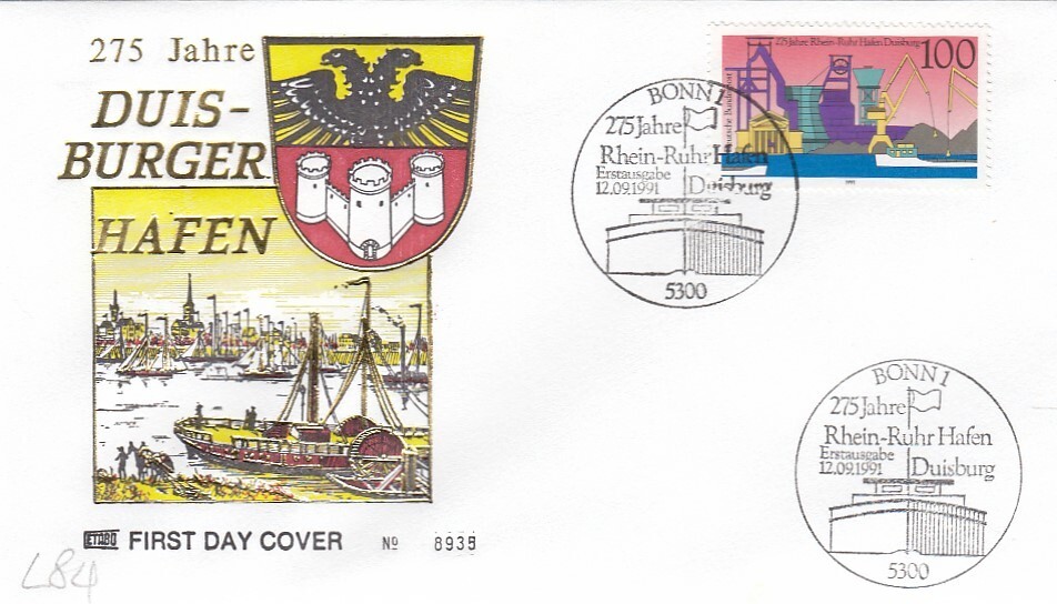 12 SEPTEMBER 1992 FDC GERMANY FIRST DAY OF ISSUE (L84)