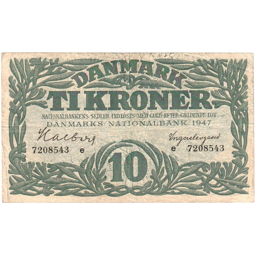 [#249609] Denmark, 10 Kroner, EF(40-45)
