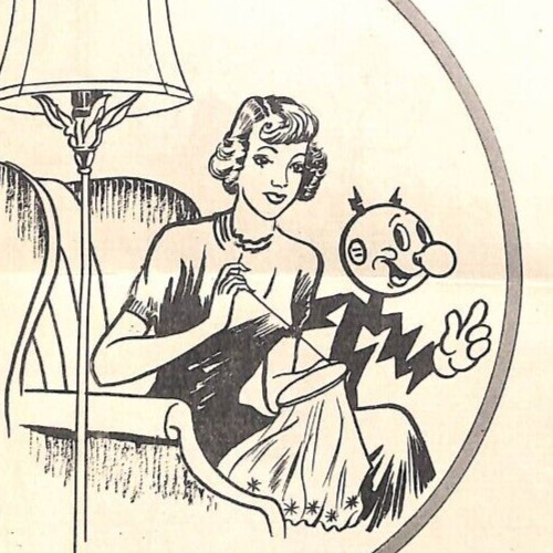 Potomac Edison Power 1949 Reddy Kilowatt "Reddy w/ Woman" Calendar Scarce