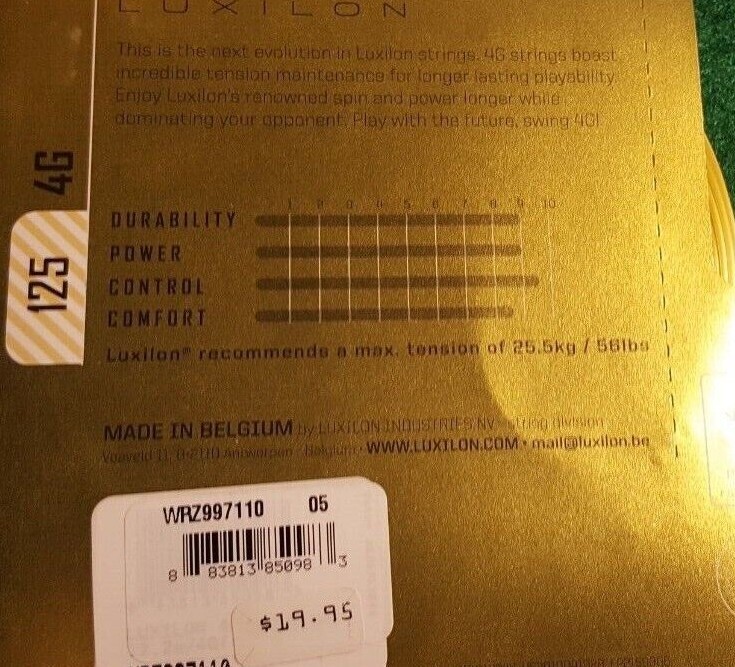 NEW LUXILON 4G TENNIS STRING!!!