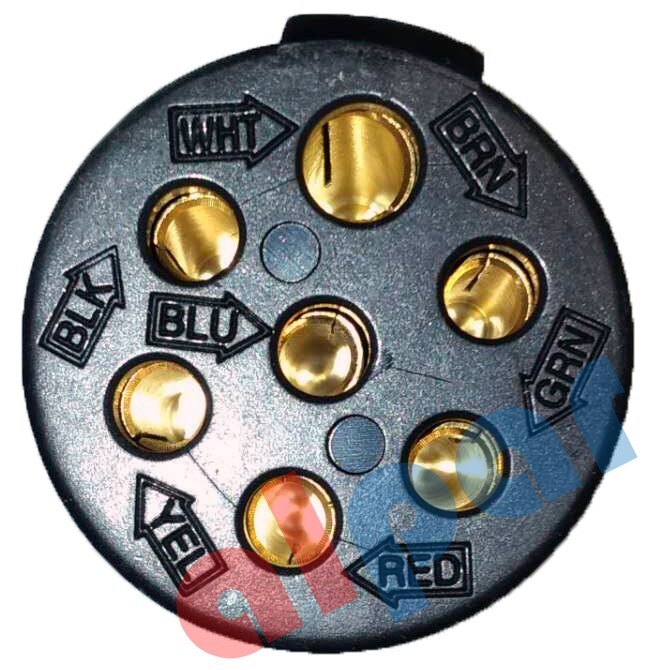 7-Way Connector Trailer Plug w/Spring Stiffener SAE-J560