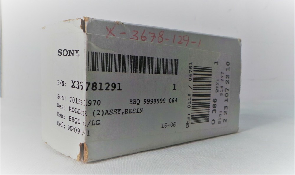 Sony Roller (2) Assembly, Resin, (X-3678-129-1)