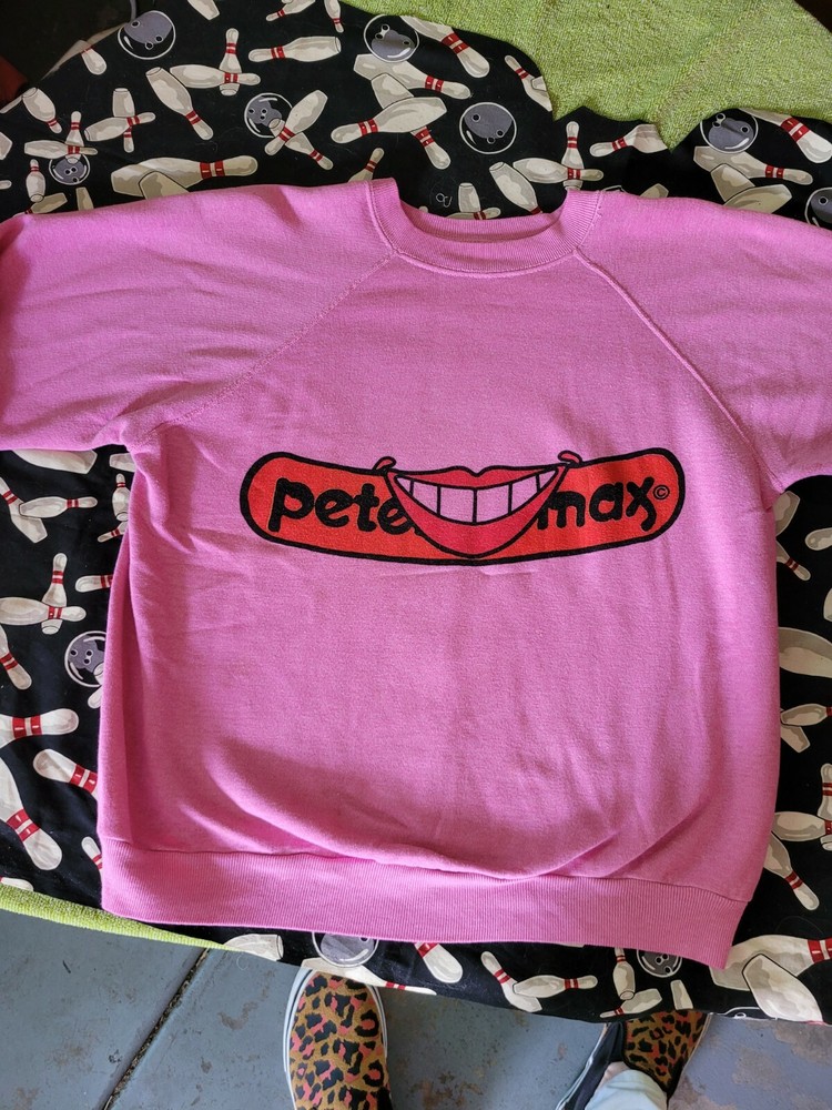 PETER MAX STUNNING LATE 60S PINK LARGE SWEATSHIRT VINTAGE BEATLES PSYCHEDELIC