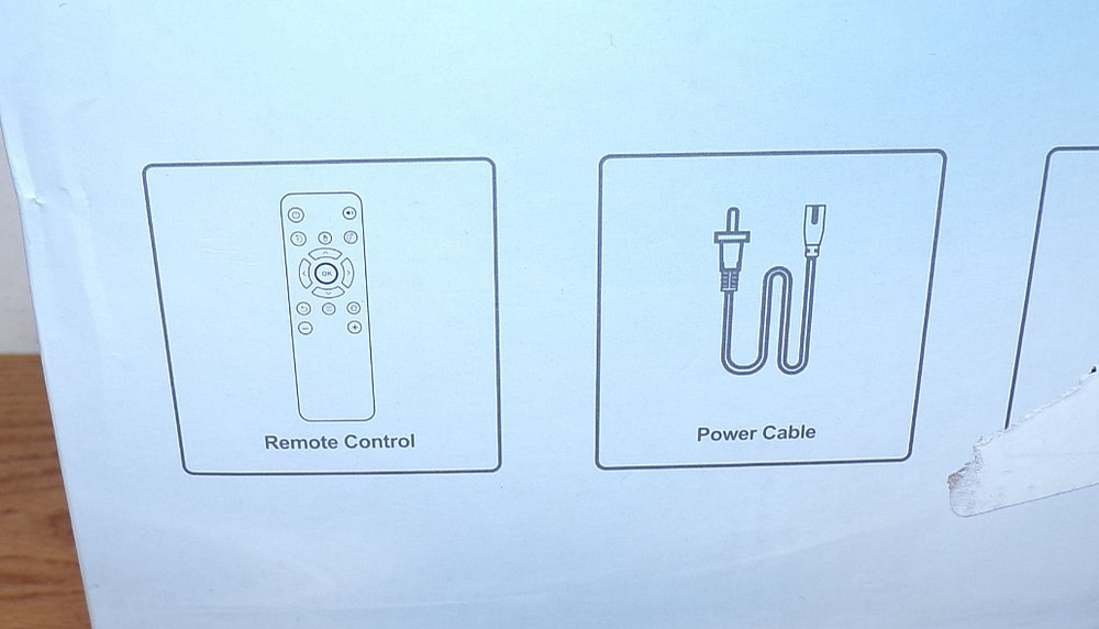 Portable Projector with Remote Control Bundle, Bluetooth, Speaker, Silver/Black