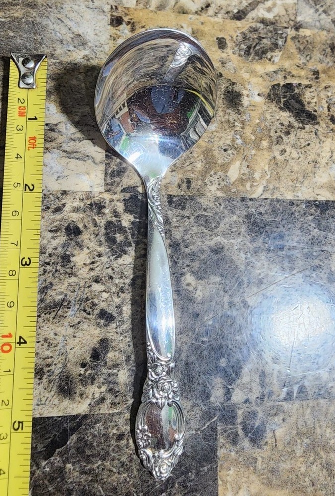 ✅️ MID CENTURY c1953 BALLAD PATTERN SILVERPLATED CREAM & SAUCE LADLE 🤍 🤎