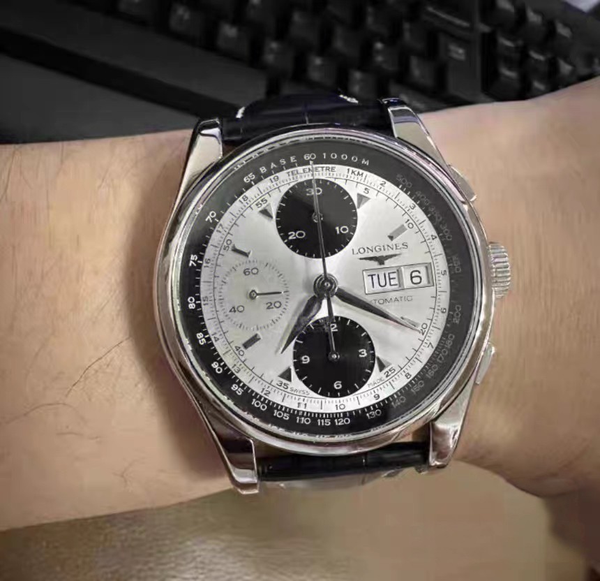 DIY SET for 40MM ETA7750 watch case + dial + hands + Leather watch strap